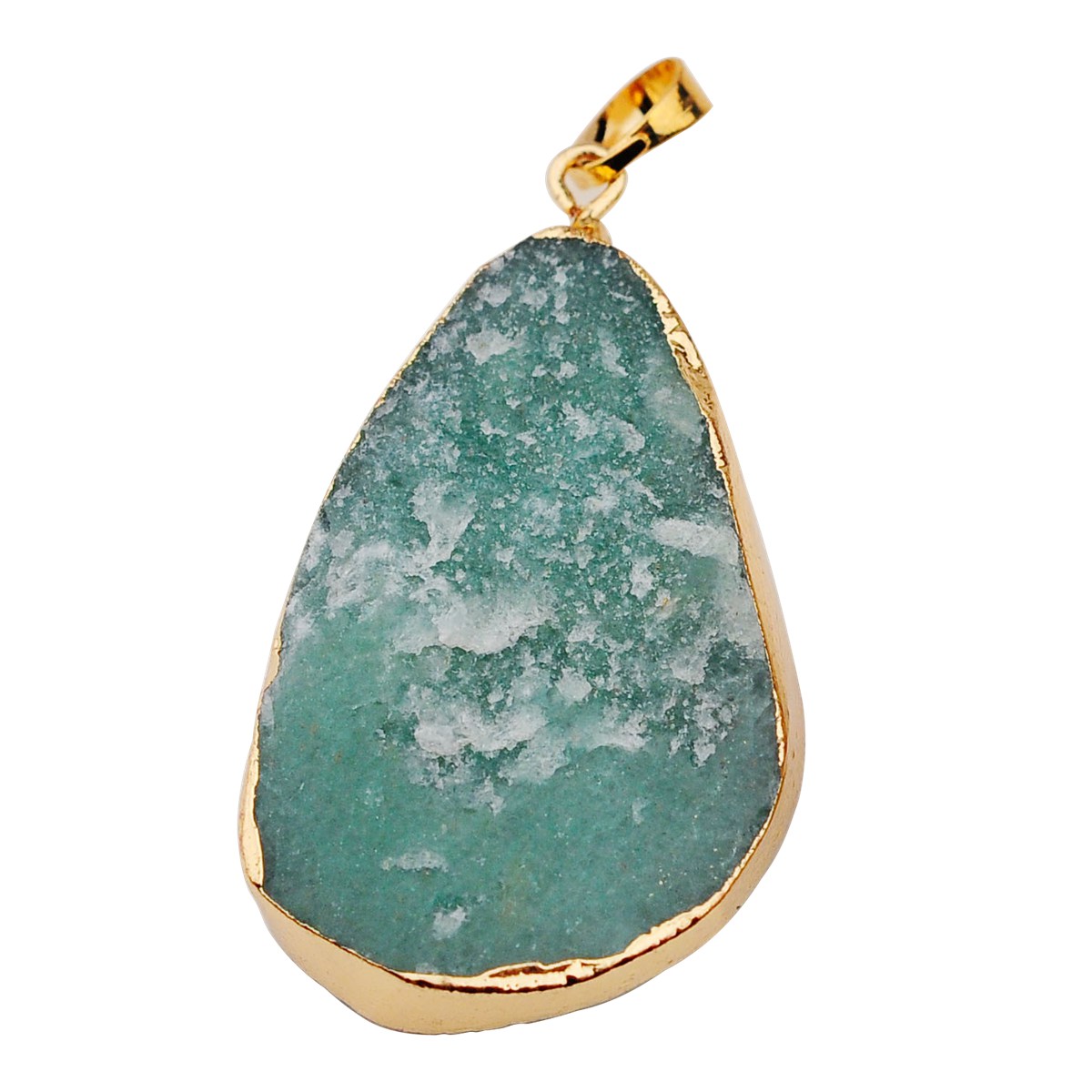 Natural Pendant Jewelry Cut Surface Drop Quartz Crystal Necklace Ladies Men Golden Amethyst Rose Quartz Citrine