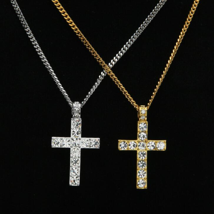 Classic Hip Hop Jewelry Iced Out Gold/Silver Color Cuban Chains Rhinestone Cross Pendants Necklace for Men Free Shipping
Classic Hip Hop Jewelry Iced Out Gold/Silver Color Cuban Chains Rhinestone Cross Pendants Necklace for Men Free Shipping