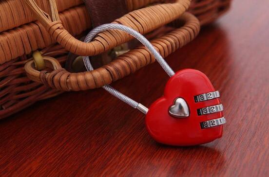100pcs Lovely Heart Shape Resettable Combination Padlock Metal Luggage Suitcase Bag Diary 3 Digits Lock Cabinet Safe..