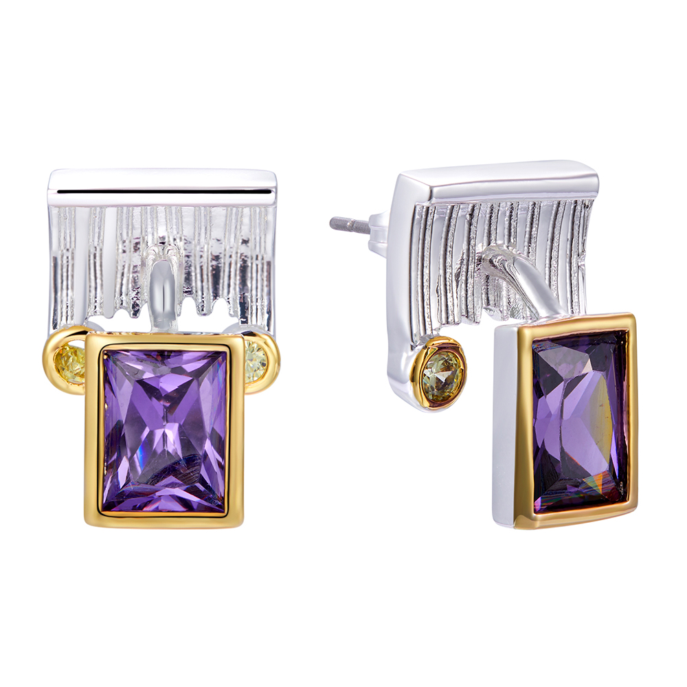 Charming Rectangle Purple Earrings Siver Color Jewellery OL Design Jewelry New earring for Women
Charming Rectangle Purple Earrings Siver Color Jewellery OL Design Jewelry New earring for Women