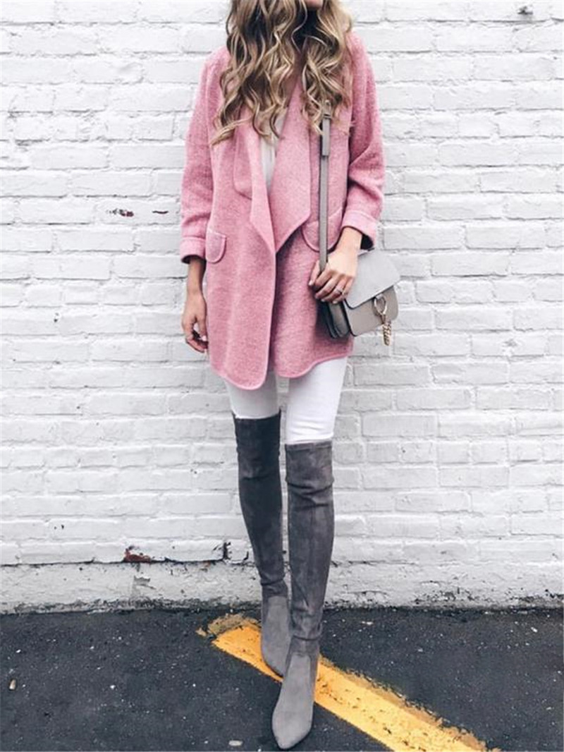Women woolen coat long cardigans winter long sleeve turn-down collar winter coat cardigans trench coats sexy slim M L XL, Beige
Women woolen coat long cardigans winter long sleeve turn-down collar winter coat cardigans trench coats sexy slim M L XL, Beige