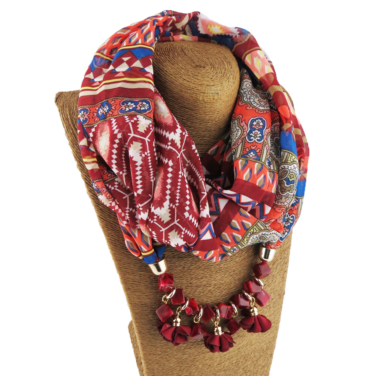 winter scarf Chiffon Scarf Bullet Pendant Charm Fashion Women Jewelry Scarf Necklace Shawls scarves Acessories 2020
