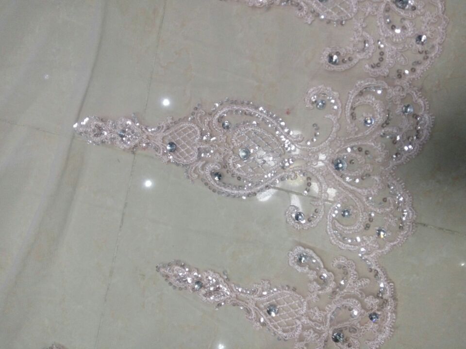 Luxury Bride Veil Rhinestone Lace Edge Cathedral For Wedding Long Bridal Veil 2019 With Free Comb