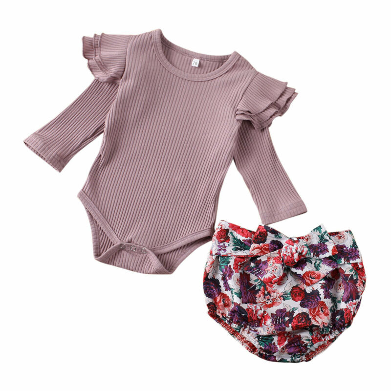 0-24M Newborn Toddler Baby Girl Clothes Set Ruffle Long Sleeve Cotton Romper Tops + Flower Pants Outfits Sets, Pink
0-24M Newborn Toddler Baby Girl Clothes Set Ruffle Long Sleeve Cotton Romper Tops + Flower Pants Outfits Sets, Pink