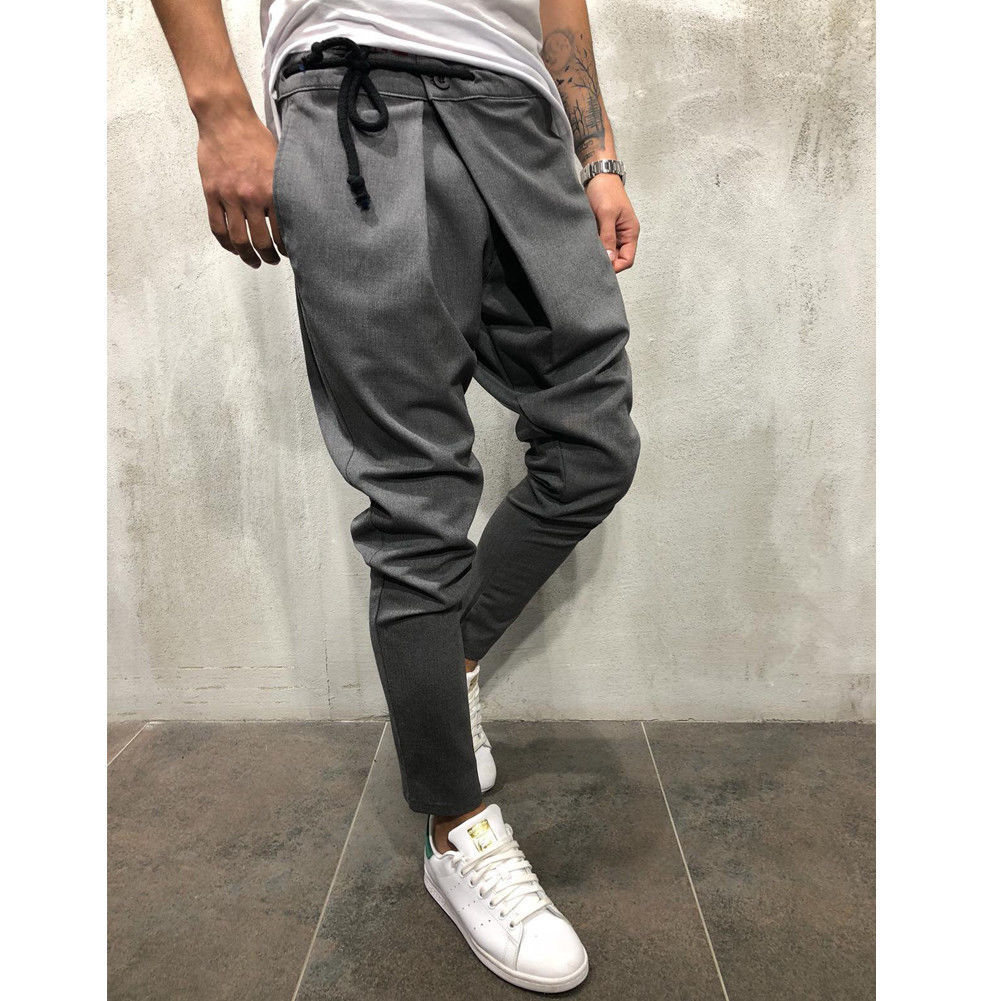 Autumn New Men Sport Pants Long Trousers Causal Tracksuit Fitness Workout Joggers Harajuku Gym Sweatpants Streetwear C19040801