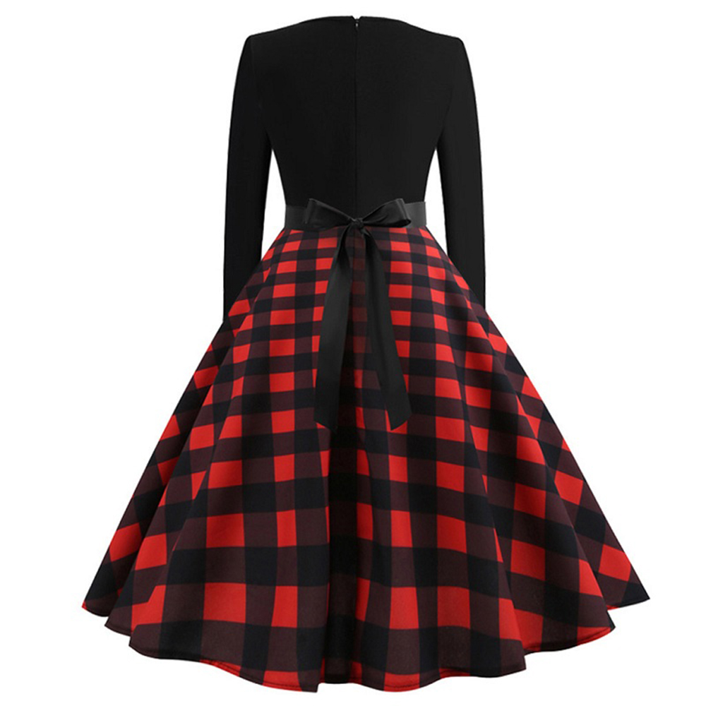 New Women Elegant Hepburn Style Vintage Dress Show Waist Retro Maturity Style Women Dresses Vestido High Waist Party Dresses, As photo shows
New Women Elegant Hepburn Style Vintage Dress Show Waist Retro Maturity Style Women Dresses Vestido High Waist Party Dresses, As photo shows