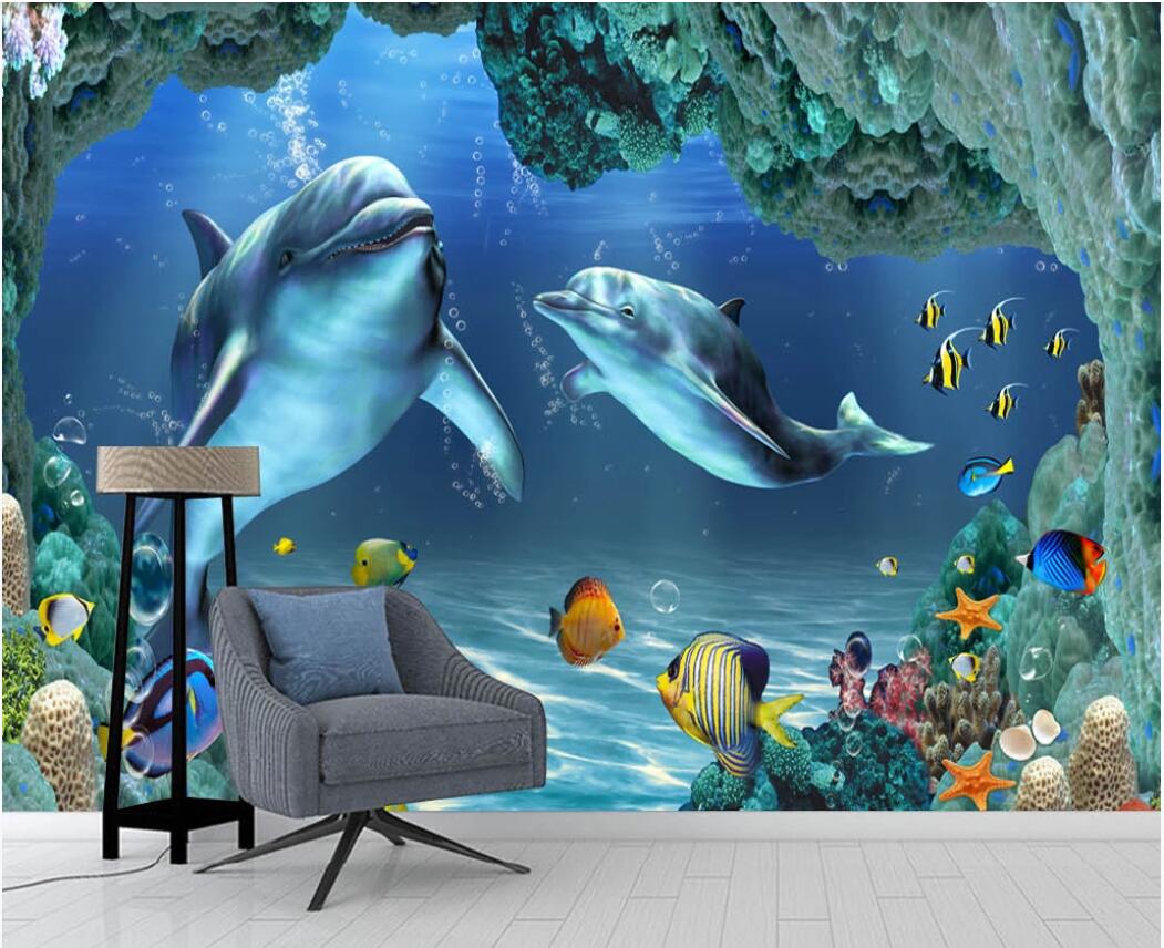 3d wallpaper custom photo murals 3D underwater world dolphin mother and child love TV background wall decor wall art pictures, Non-woven fabric
3d wallpaper custom photo murals 3D underwater world dolphin mother and child love TV background wall decor wall art pictures, Non-woven fabric