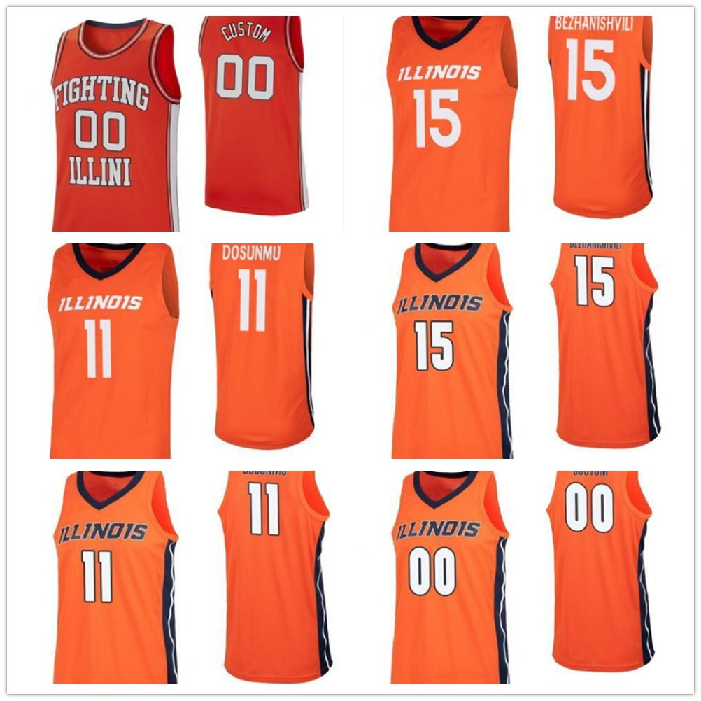 Custom MENs Illinois Fighting Illini 2020 Basketball 15 Giorgi Bezhanishvili 11 Ayo Dosunmu 10 Andres Feliz 21 Kofi Cockburn College Jersey, Colour 1
Custom MENs Illinois Fighting Illini 2020 Basketball 15 Giorgi Bezhanishvili 11 Ayo Dosunmu 10 Andres Feliz 21 Kofi Cockburn College Jersey, Colour 1
