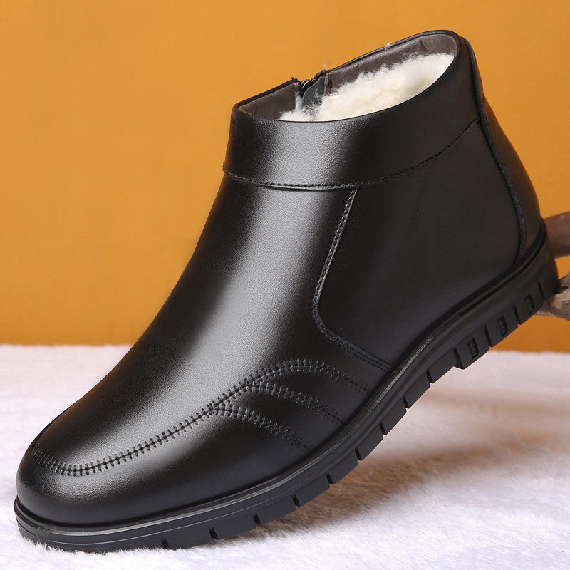 Winter Fur Warm Mens Dress Boots Cotton Help Top Round Toe Men's Casual Winter Boots Solid Platform Male Snow for Dad, Black
Winter Fur Warm Mens Dress Boots Cotton Help Top Round Toe Men's Casual Winter Boots Solid Platform Male Snow for Dad, Black