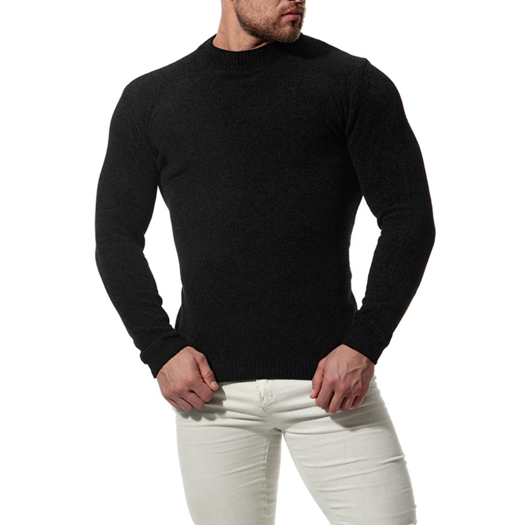 Casual Knitted Pullover Woolen Sweater Men O-Neck Knitted Pullover Solid Men Clothes 2018, Black
Casual Knitted Pullover Woolen Sweater Men O-Neck Knitted Pullover Solid Men Clothes 2018, Black