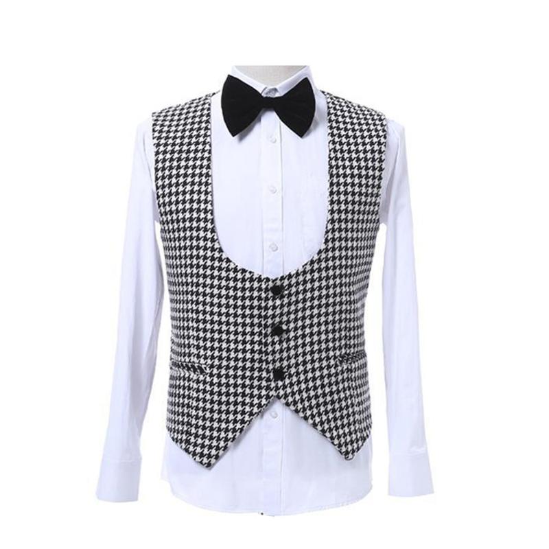 Tailored Houndstooth Vest Suit Men Wool for Wedding Slim Fit Prom Groom Tuxedo Waistcoat U Neck Dress Vest/Gilet, Black white
Tailored Houndstooth Vest Suit Men Wool for Wedding Slim Fit Prom Groom Tuxedo Waistcoat U Neck Dress Vest/Gilet, Black white