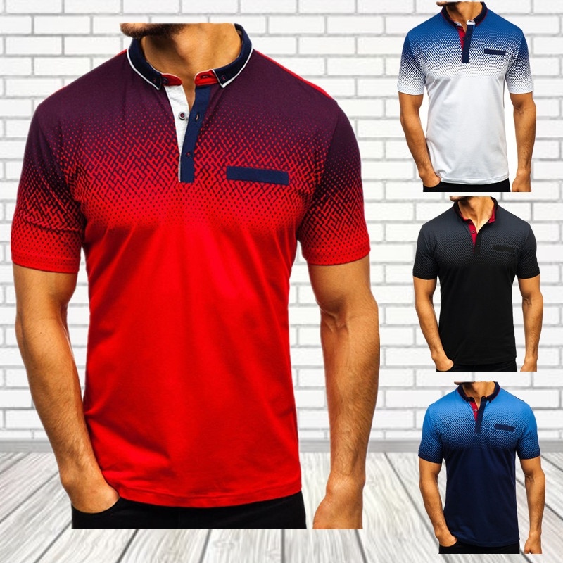 Januarysnow Men's Summer Polo T-shirt, Summer New Short-sleeved Fashion Casual Print Turn-down Collar Polo T-shirt, Red
Januarysnow Men's Summer Polo T-shirt, Summer New Short-sleeved Fashion Casual Print Turn-down Collar Polo T-shirt, Red