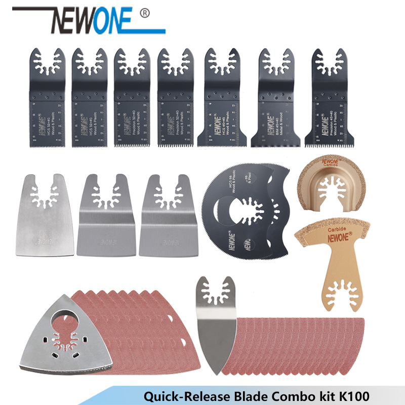 NEWONE K66/K100 Quick-release HCS/Japan-tooth/Bi-metal Oscillating Tool Multi-function tool saw blades Renovator Trimmer blades
NEWONE K66/K100 Quick-release HCS/Japan-tooth/Bi-metal Oscillating Tool Multi-function tool saw blades Renovator Trimmer blades