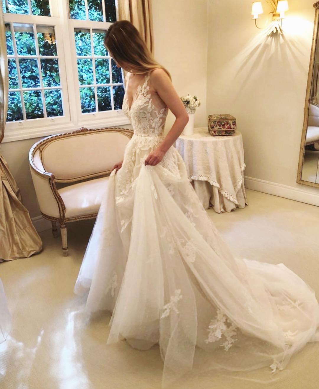 zuhair murad white wedding dresses v neck backless lace bridal gowns abiti da sposa sweep train a line wedding dress cheap