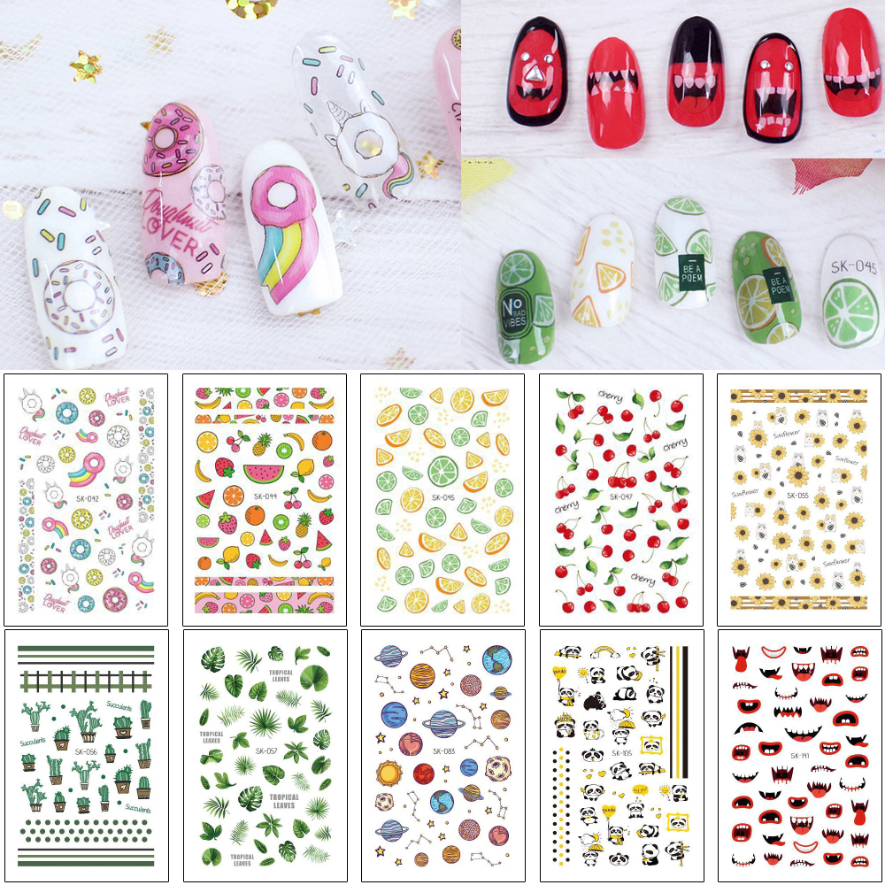 3D Nail Art Sticker Lemon Cherry Cactus Universe Panda Childhood Decal Toys for Woman Girlfriends Date Gift Nail Toenail Sticker Decorations, Colorful
3D Nail Art Sticker Lemon Cherry Cactus Universe Panda Childhood Decal Toys for Woman Girlfriends Date Gift Nail Toenail Sticker Decorations, Colorful