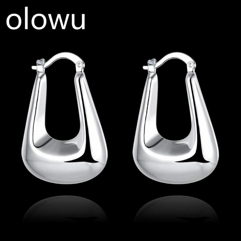 Charm Olowu Trendy Silver Hoop Earrings Supplies Fashion Geometric Jewelry Womens Gifts Metal Square Small Earing 2021
Charm Olowu Trendy Silver Hoop Earrings Supplies Fashion Geometric Jewelry Womens Gifts Metal Square Small Earing 2021