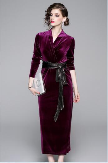 Temperament V-neck dress Slim strap velvet vintage dress, Red
Temperament V-neck dress Slim strap velvet vintage dress, Red