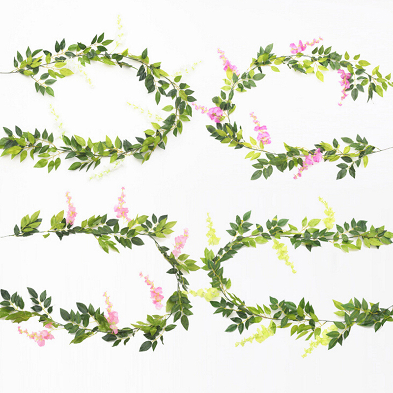 Simulation Wisteria Flower Vines Wedding Decorations Artificial Flowers Arch Decor with Green Leaves Hanging Wall Garland, Purple
Simulation Wisteria Flower Vines Wedding Decorations Artificial Flowers Arch Decor with Green Leaves Hanging Wall Garland, Purple