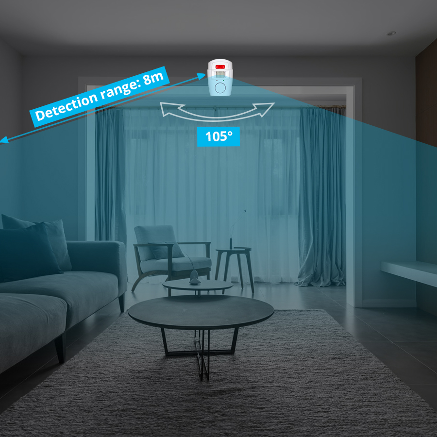 Home Security PIR MP Alert Infrared Sensor Anti-theft Motion Detector Alarm Monitor Wireless Alarm system