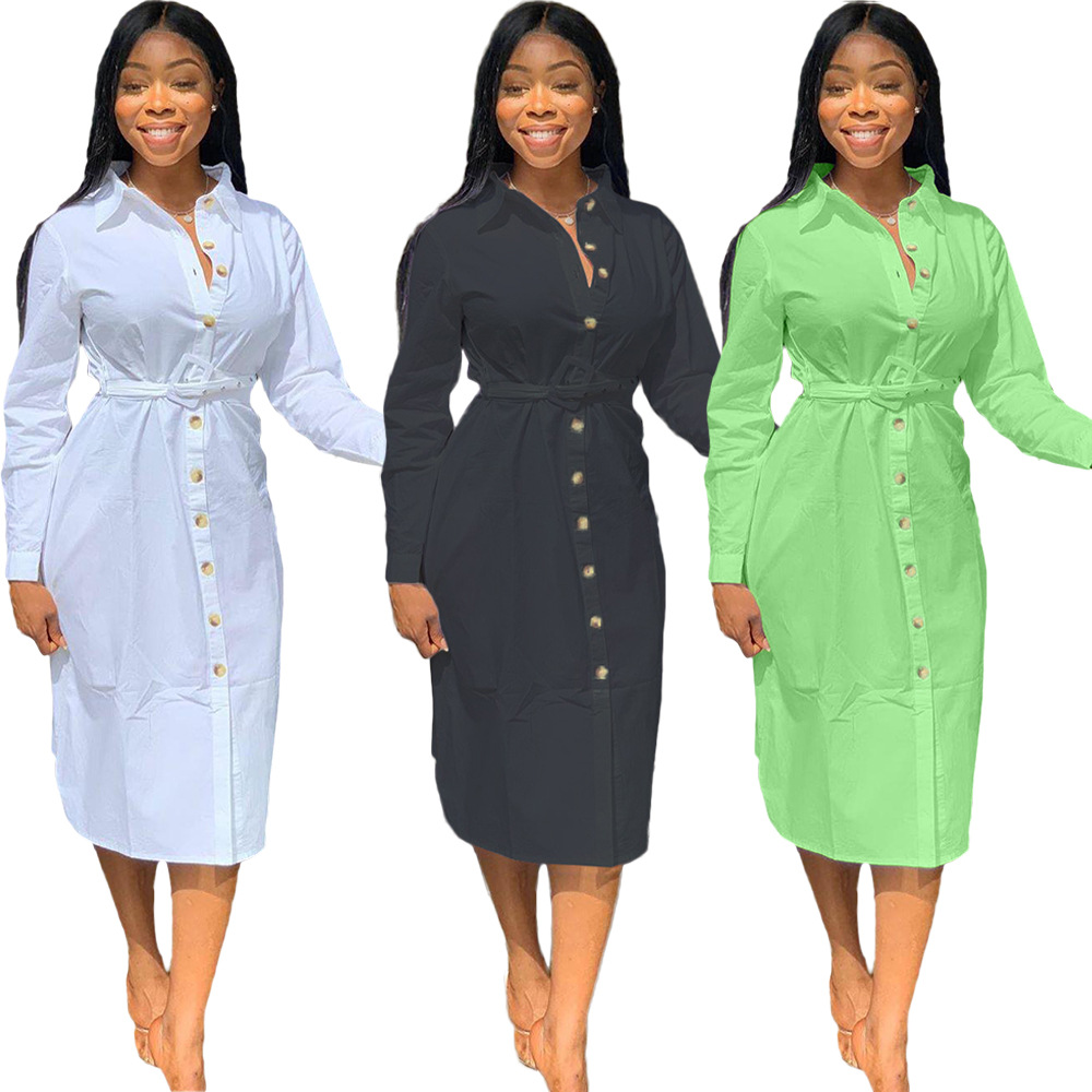 Free Ship 2019 New Women Fashion Turn-Down Collar White Shirt Dresses Casual Slim Bodycon Mid-Calf Dress 3XL Plus, Green
Free Ship 2019 New Women Fashion Turn-Down Collar White Shirt Dresses Casual Slim Bodycon Mid-Calf Dress 3XL Plus, Green