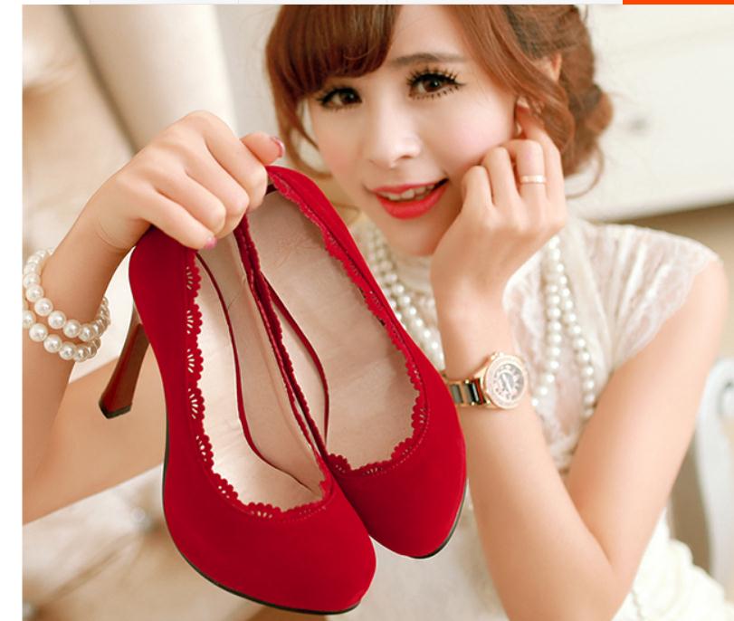 2019 Women's shoes in Spring and Autumn with New style High heel fine heel round head Suede waterproof table@1008, Black
2019 Women's shoes in Spring and Autumn with New style High heel fine heel round head Suede waterproof table@1008, Black