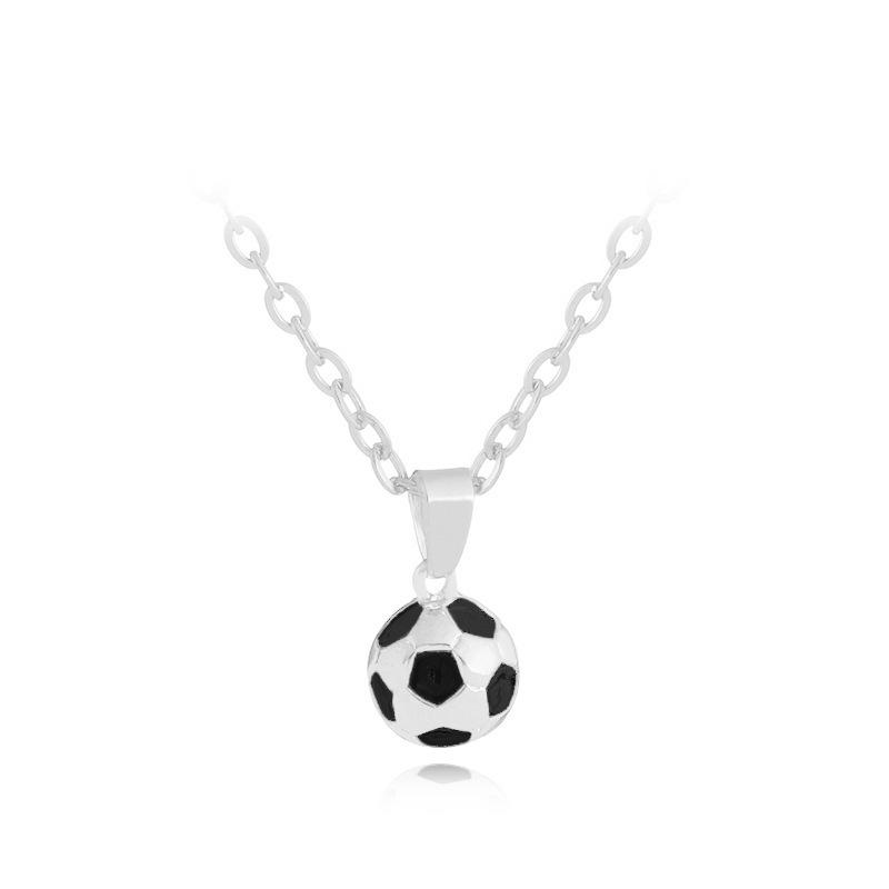 Wish Heat Sell World Cup Gold And Silver Two Color Football Necklace Sweater Chain European Cross Border New Pattern Accessories
