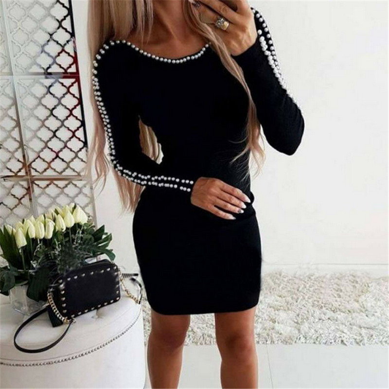Fashion Women 2020 Hot Winter Pearl Beaded Knitted Warm Knitted Bodycon Pencil Party Short Mini Sweater Dress Clubwear Plus Size, Black
Fashion Women 2020 Hot Winter Pearl Beaded Knitted Warm Knitted Bodycon Pencil Party Short Mini Sweater Dress Clubwear Plus Size, Black