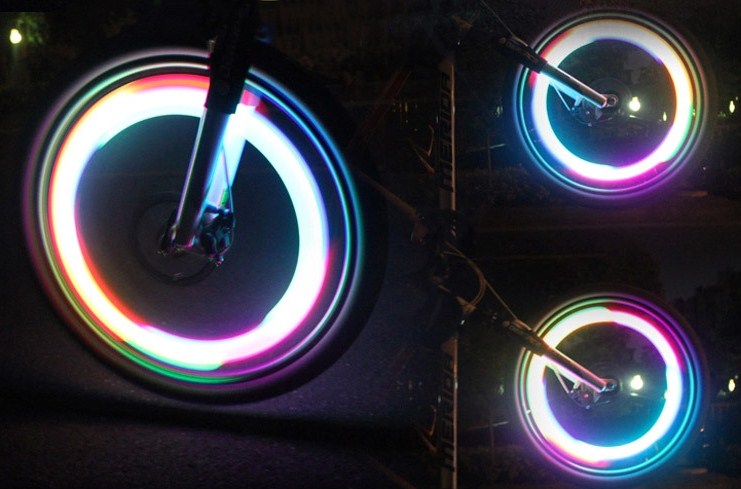 LED Bike Lights Bicycle Spoke Light Accessories Waterproof Flash Lamp Bright Bulb Cycling Wheel Tire Spoke Lighting 4 Colors