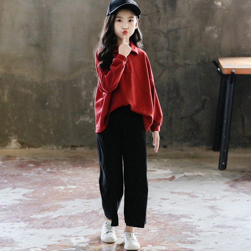 2020 Kids Girls Clothes Sets Long Sleeve T-shirts + Plaid Wide Leg Pants spring Children's Clothing Teenage for 7 8 10 12 Years, Black
2020 Kids Girls Clothes Sets Long Sleeve T-shirts + Plaid Wide Leg Pants spring Children's Clothing Teenage for 7 8 10 12 Years, Black