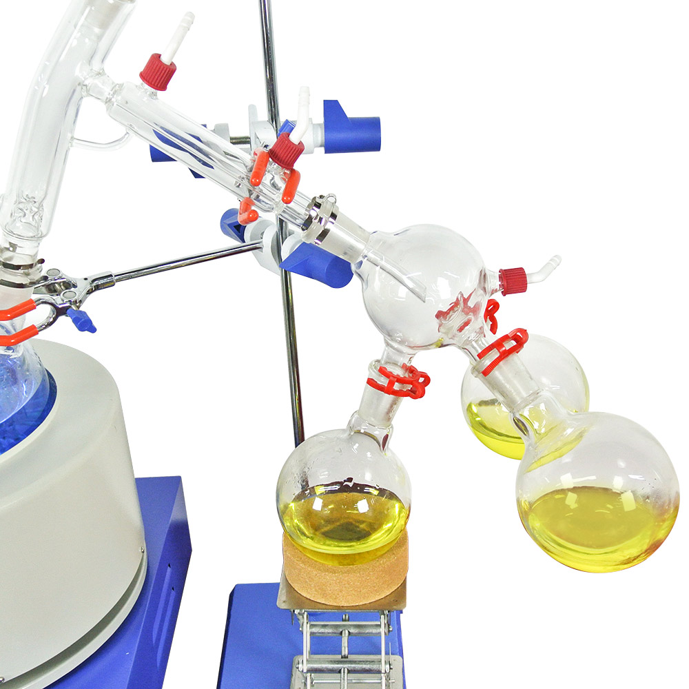 ZOIBKD Lab Supplies 5L Short Path Distillation Standard Kit with Vacuum Pump and Cooler
