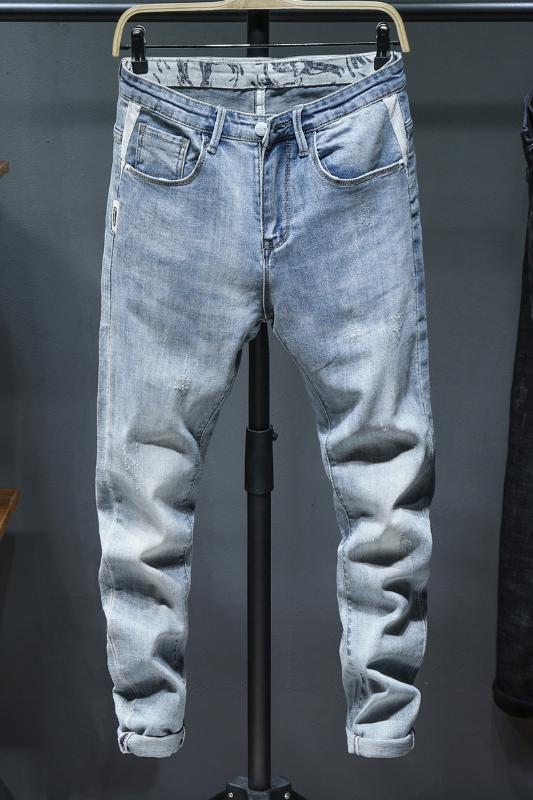 Men's Slim Fit Jeans high Leisure waist jeans Street fashion style stretch pants Man Bottoms Korean style straight trousers blue
Men's Slim Fit Jeans high Leisure waist jeans Street fashion style stretch pants Man Bottoms Korean style straight trousers blue