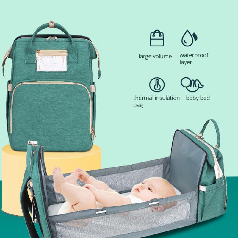 Nappy bags New Portable Folding Crib Diaper Bag Multi-Function Large Capacity Mother's Bag Portable Backpack Mummy, Pink
Nappy bags New Portable Folding Crib Diaper Bag Multi-Function Large Capacity Mother's Bag Portable Backpack Mummy, Pink