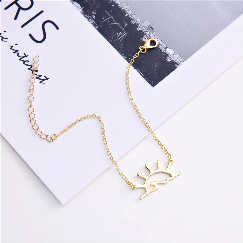 10PCS Sunrise Sunset Ocean Wave Bracelets Sky Sunshine Sunlight Sea Level Outdoor Geometric Scenery Landscape Charm Chain Female Jewelry
