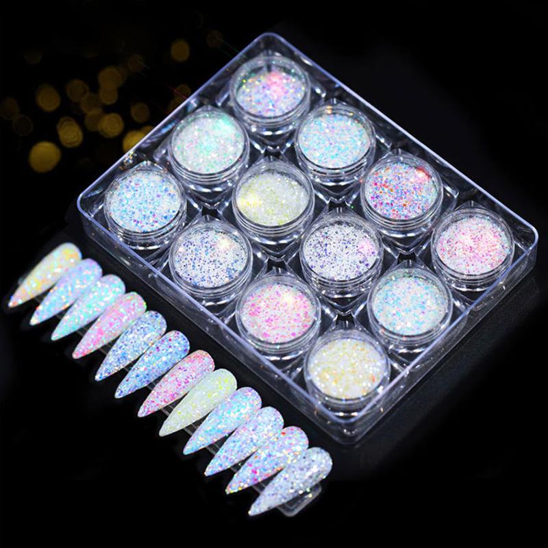 Clorful Opal Jelly Nail Glitter Sequins Flakes Gold Silver Holographics Shining Powder Dust Nail Art Decoration DIY Manicur, Silver;gold
Clorful Opal Jelly Nail Glitter Sequins Flakes Gold Silver Holographics Shining Powder Dust Nail Art Decoration DIY Manicur, Silver;gold