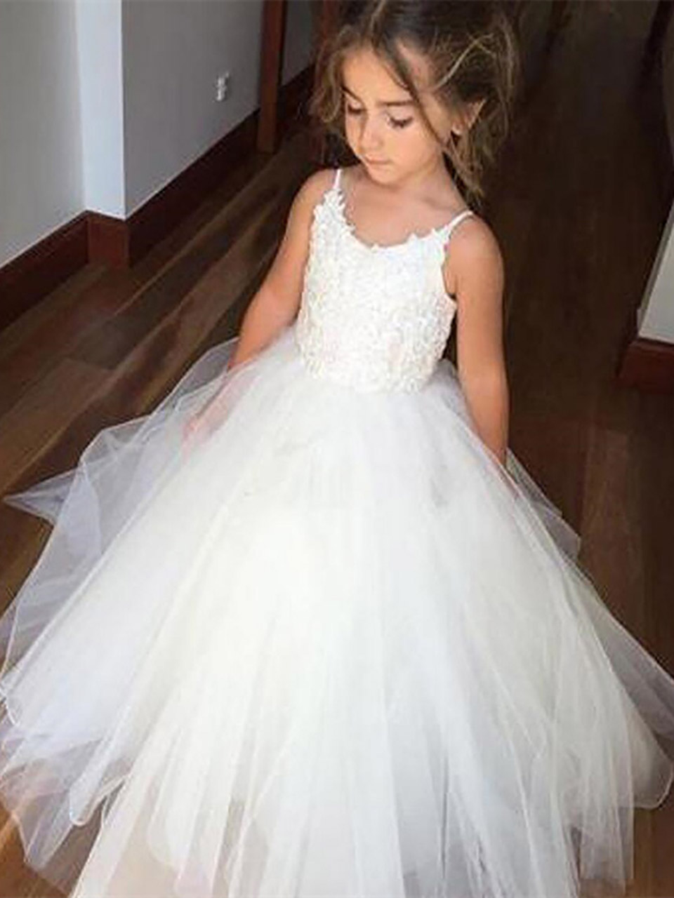 WHITE Flower Girl Dresses First holy communion Party Prom Princess Pageant Flower Girl Dress Communion Dresses For Girls