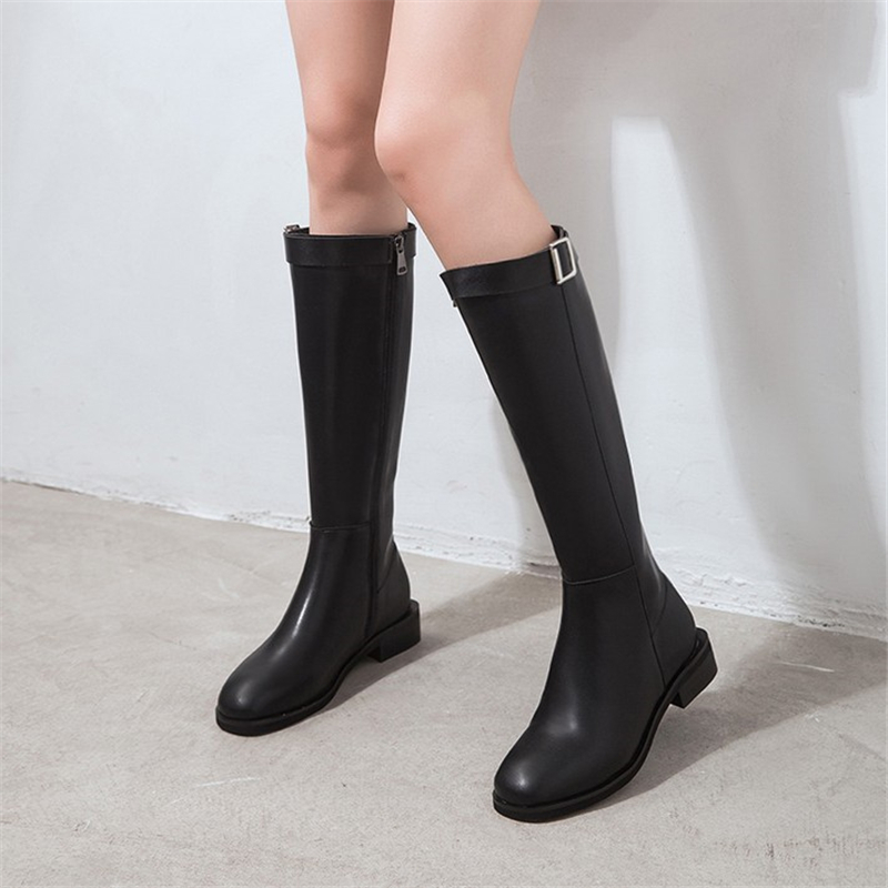JIANBUDAN fashion women's knight boots Pu leather Autumn Female high boots Winter plush warm waterproof Knee High, Black
JIANBUDAN fashion women's knight boots Pu leather Autumn Female high boots Winter plush warm waterproof Knee High, Black