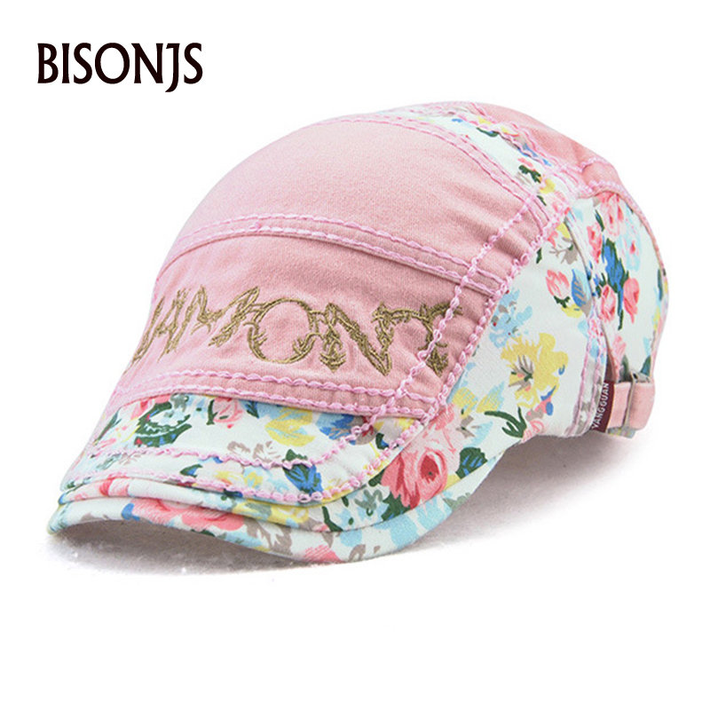 Berets BISONJS Fashion Women's Brelet Hats Female Casual Leisure Letter Floral Printed Ladies Cotton Embroidery Sunshade, Green
Berets BISONJS Fashion Women's Brelet Hats Female Casual Leisure Letter Floral Printed Ladies Cotton Embroidery Sunshade, Green