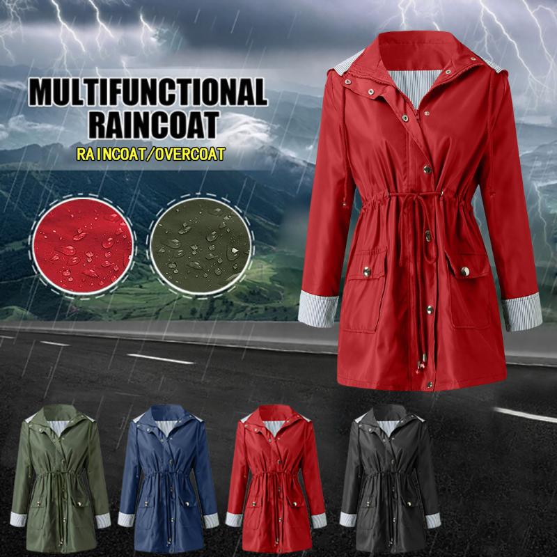 JAYCOSIN Women Solid Rain Jacket Outdoor Plus Size Waterproof Hooded Long Sleeve Raincoat Windproof Clothes Female Outerwear, Red
JAYCOSIN Women Solid Rain Jacket Outdoor Plus Size Waterproof Hooded Long Sleeve Raincoat Windproof Clothes Female Outerwear, Red