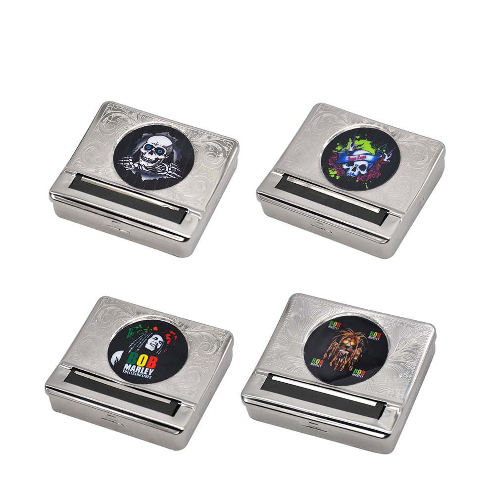 Multi-Pattern Silver Metal Automatic Rolling Machine Box Case Cigarette Tobacco Roller For 70MM Papers Cigarette Rolling Cone Paper Holder
Multi-Pattern Silver Metal Automatic Rolling Machine Box Case Cigarette Tobacco Roller For 70MM Papers Cigarette Rolling Cone Paper Holder