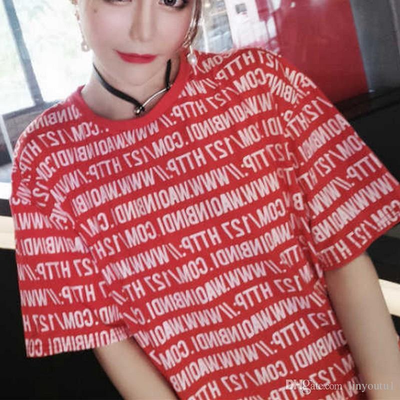 2020 Harajuku Bf Style Loose T Shirts Letter Print Fashion Tshirts All Match Summer Tops for Women O Neck Poleras Mujer 2XL