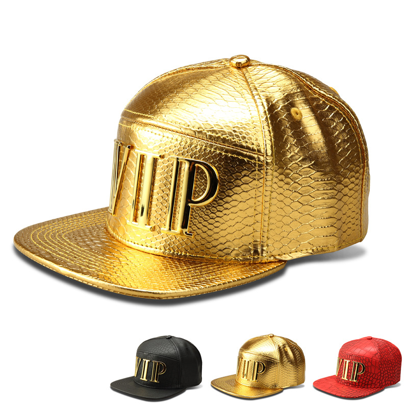 Hip Hop Baseball Sports Hat Crocodile Grain VIP Hat Wholesale Latest Spring and Autumn Men's Hip Hop Leather Flat Hat Leather Baseball Cap