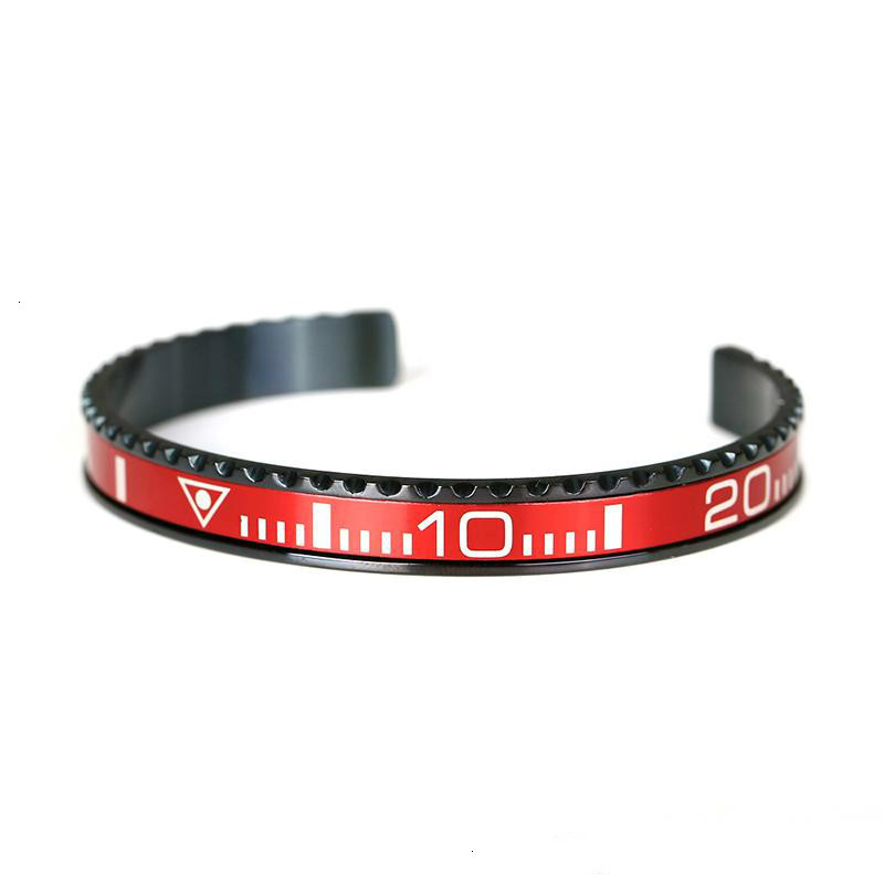 charms Black Plated Speedometer Dia Men Cuff Bracelet Bangles in 316l Stainless Steel Speedometer Bezel Bracelet Men Jewelry