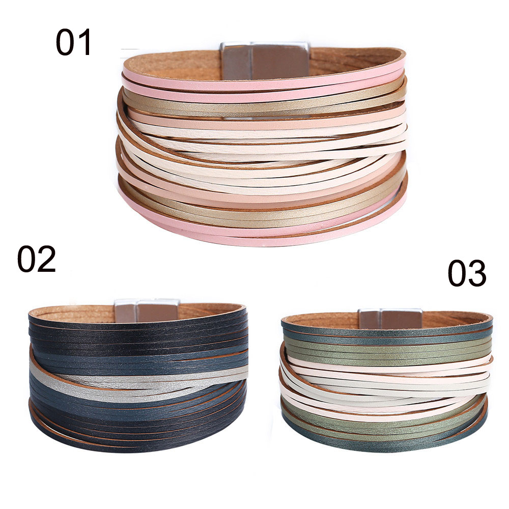 Fashion Gold Sliver Couple Bracelet 2019 For Women Love Vintage Leather Friendship Bracelets & Bangles Femme Punk Jewelry