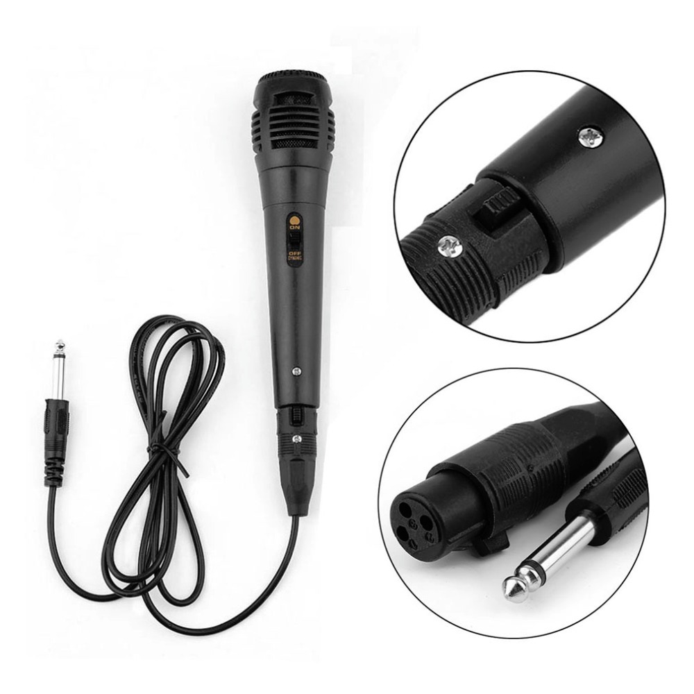 Promotion Universal Wired Unidirectional Handheld Dynamic Microphone Voice Recording Noise Isolation Microphone Black