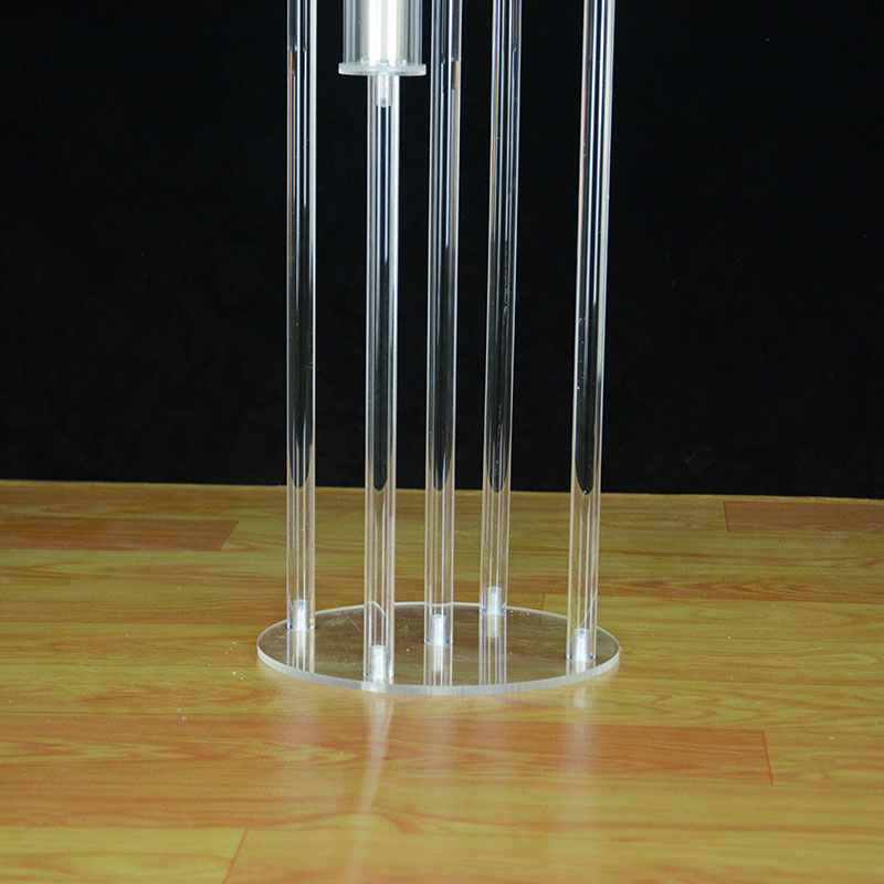 41 Inch Tall Candelabra Crystal Candelabra Wedding Centerpieces Acrylic Clear Candle Holder Decorative 5 Arm Candle Holder