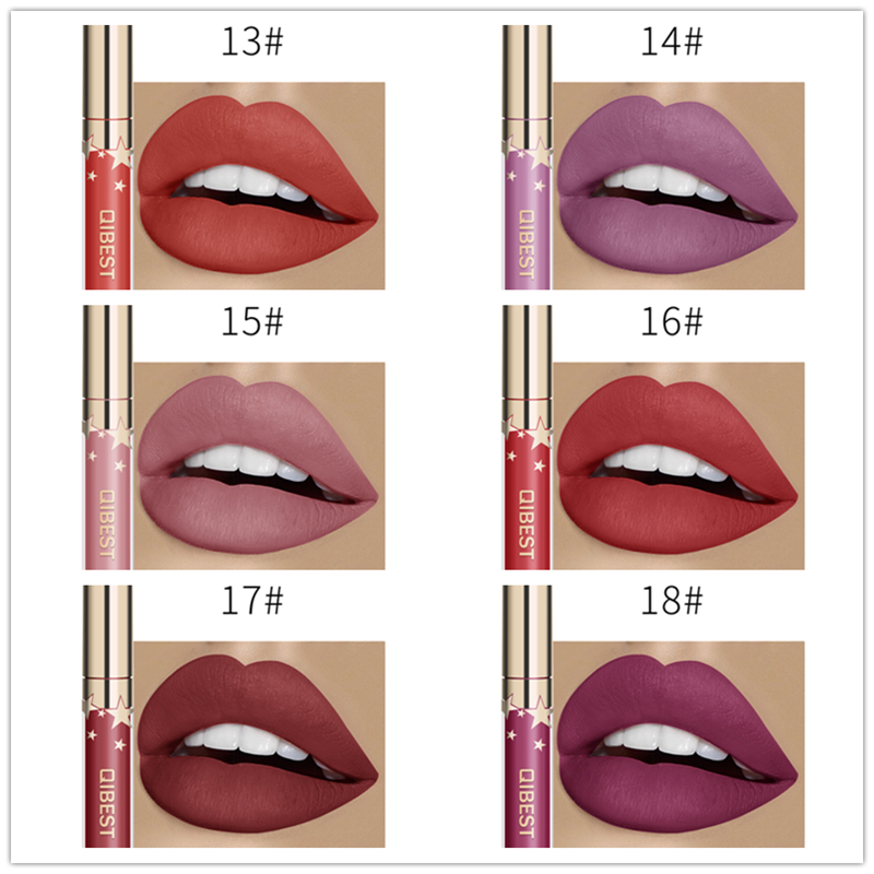 24 Color Lipsticks Matte Waterproof Red Lip Gloss Mate Makeup Long Lasting Nude Brown Women Lips Liquid Lipstick lápiz labial
