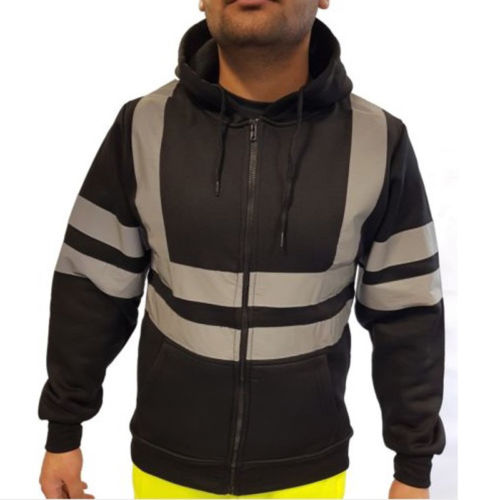 Men Fireworker Style Zipper Hooded Sweatshirt Jacket Jumper Zipper Fleece Hoodie Work Casual Warm Hoody Sweatshirts