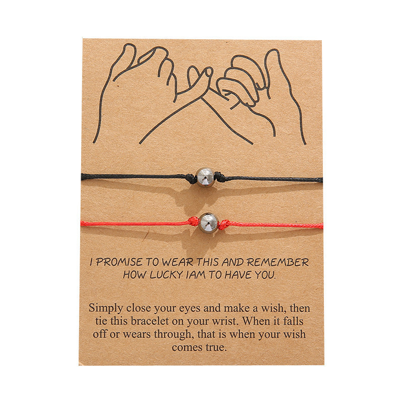 2pcs/lot Bead Couple Bracelets Set Braided Jewelry Adjustable Rope Red String Friendship Bracelet Parent-child Bracelet
2pcs/lot Bead Couple Bracelets Set Braided Jewelry Adjustable Rope Red String Friendship Bracelet Parent-child Bracelet