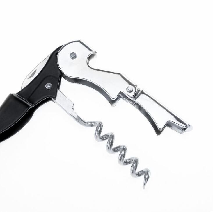 100pcs/lot Wine Corkscrew Opener Stainless Steel Bottle Opener Wine Corkscrew Tool Easy Use Wholesale LX1484