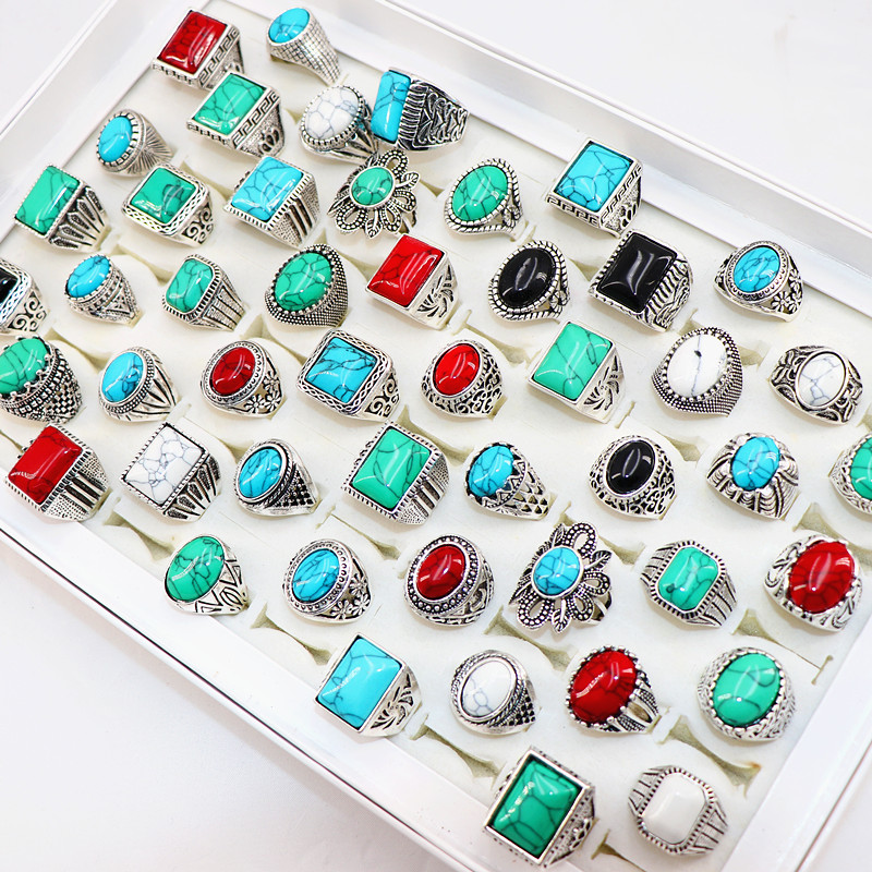 Vintage turquoise stone antique silver rings carved flowers jewelry rings For Men women Party Wedding Gift
Vintage turquoise stone antique silver rings carved flowers jewelry rings For Men women Party Wedding Gift